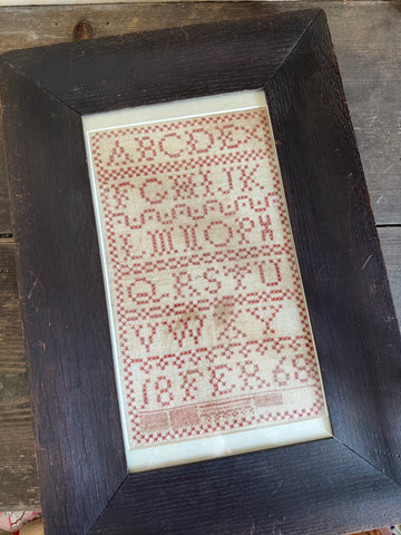 Beautiful Antique 1868 Sampler