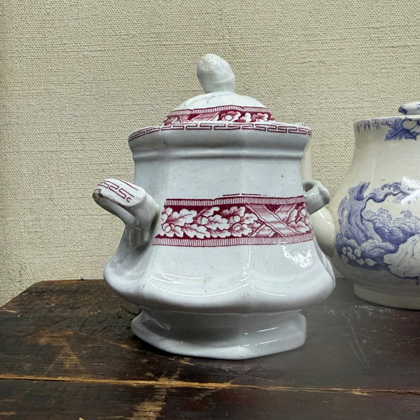 Victorian Transfer Ceramic Pots
