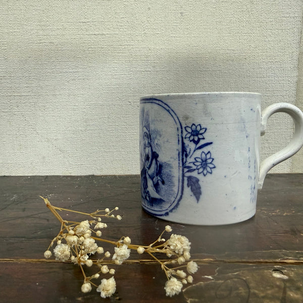 Antique Blue Transfer Cup
