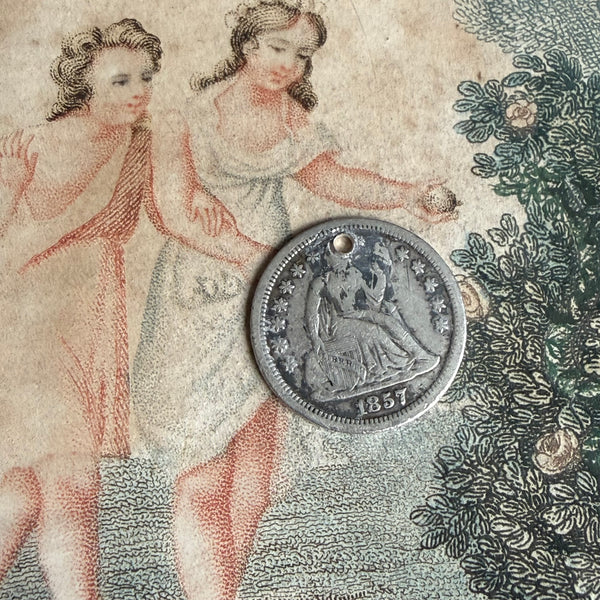 Victorian J Love Token Charm
