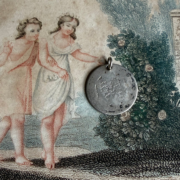 Victorian JW Love Token Charm