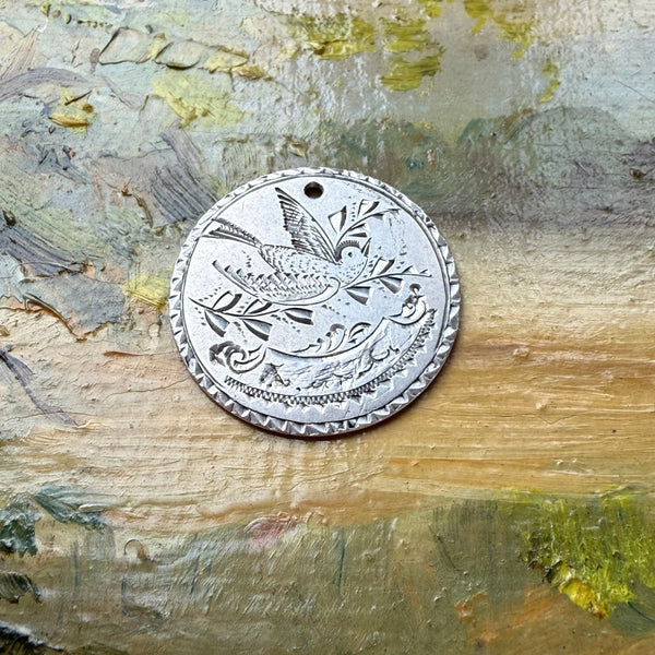Victorian Bird Love Token Charm