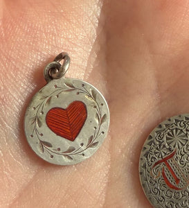 Victorian Heart Love Token Pendant Charm
