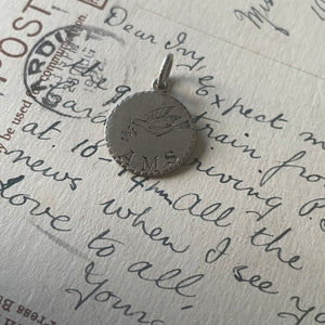 Victorian AMS Dove Love Token Charm