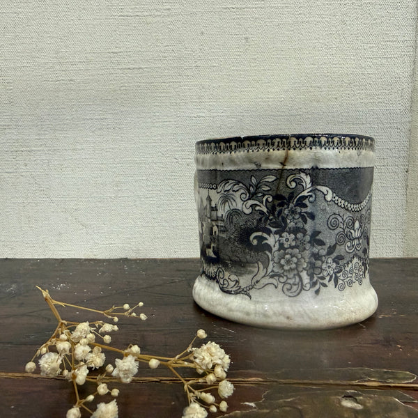 Antique Black & White Transfer Cup