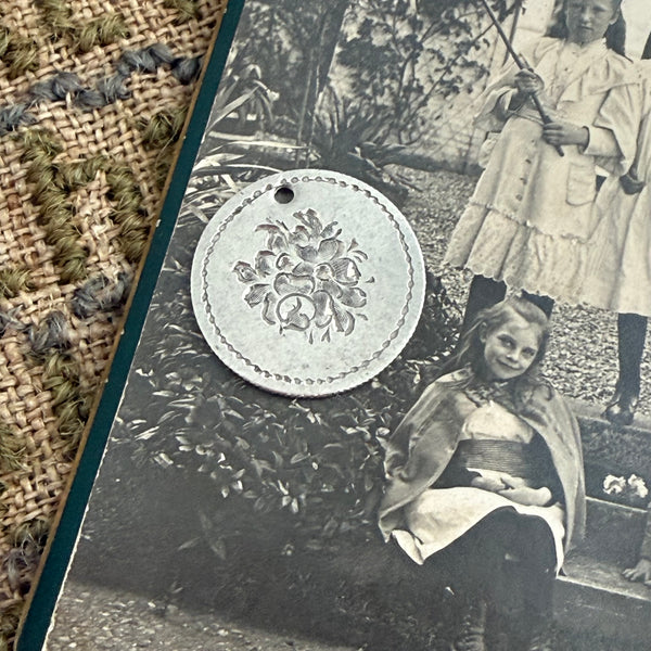 Victorian Floral Love Token Charm