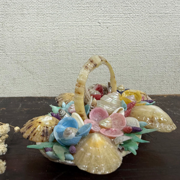 Antique Dolls Shell Basket