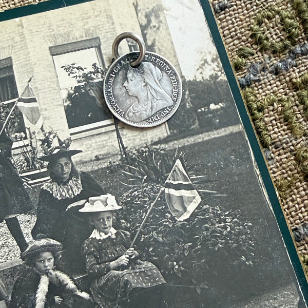 Victorian RWB Love Token Charm