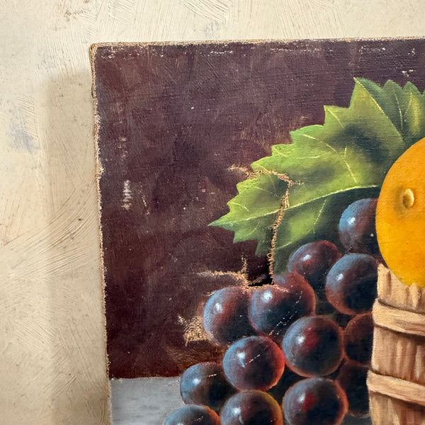 Antique 1899 Fruit Oil Painting