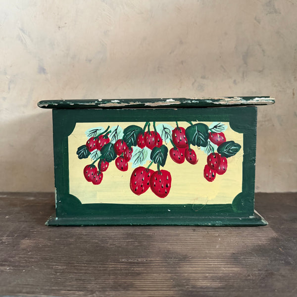 Vintage Strawberry painted box
