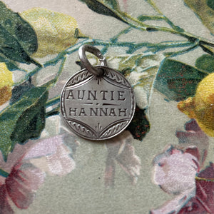 Victorian Auntie Hannah Love Token Charm