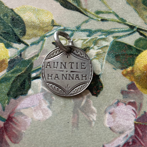 Victorian Auntie Hannah Love Token Charm
