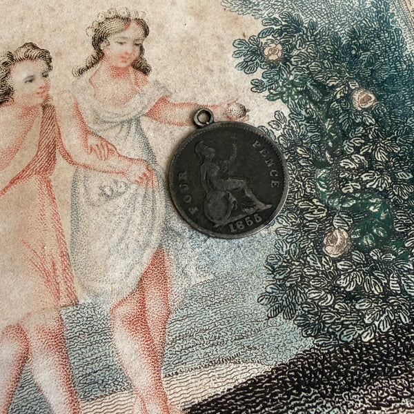 Victorian Floral Love Token Charm