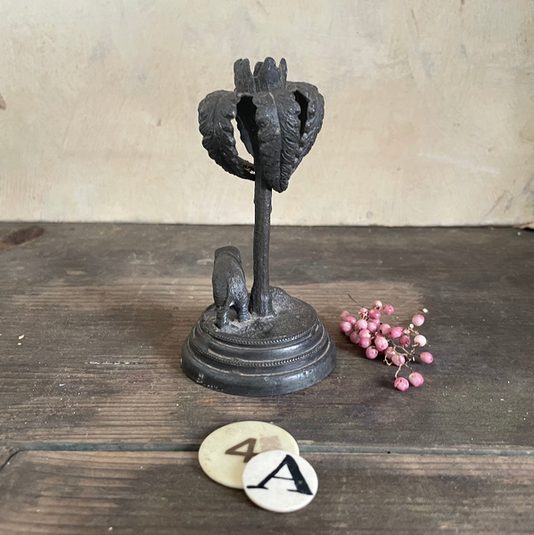 Victorian Small Candlestick Elephant & Palm tree