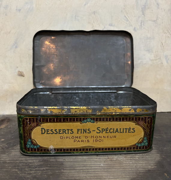 Worn Vintage French Advertising Tin