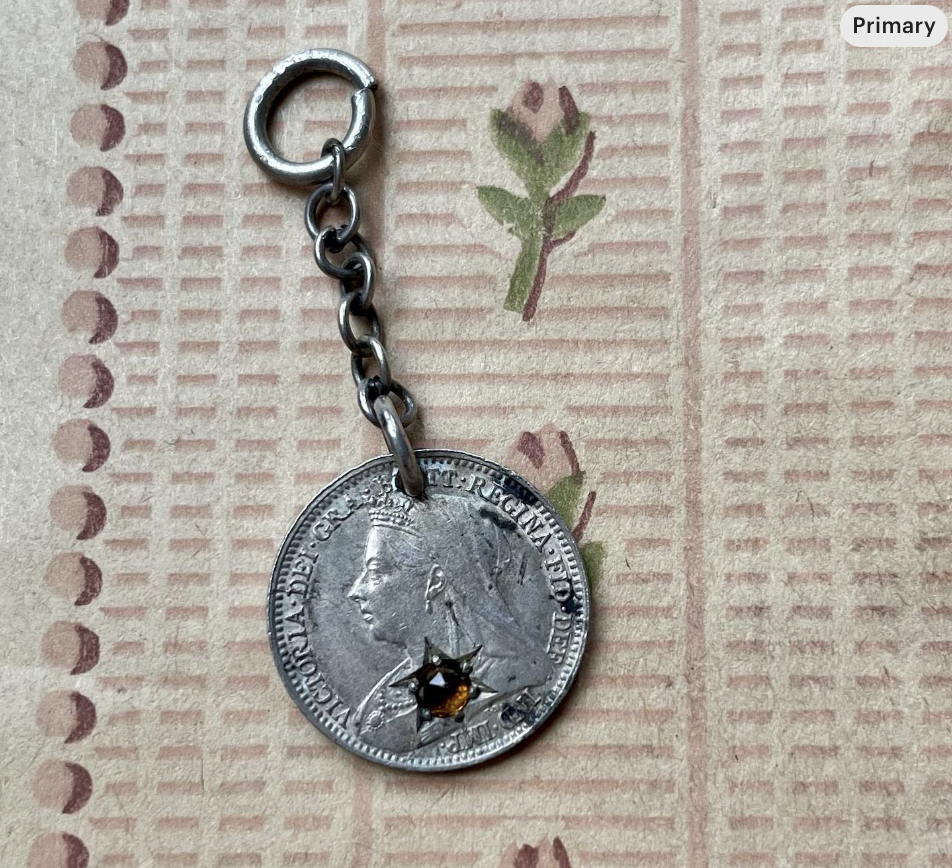 Victorian Gem Set Love Token Charm