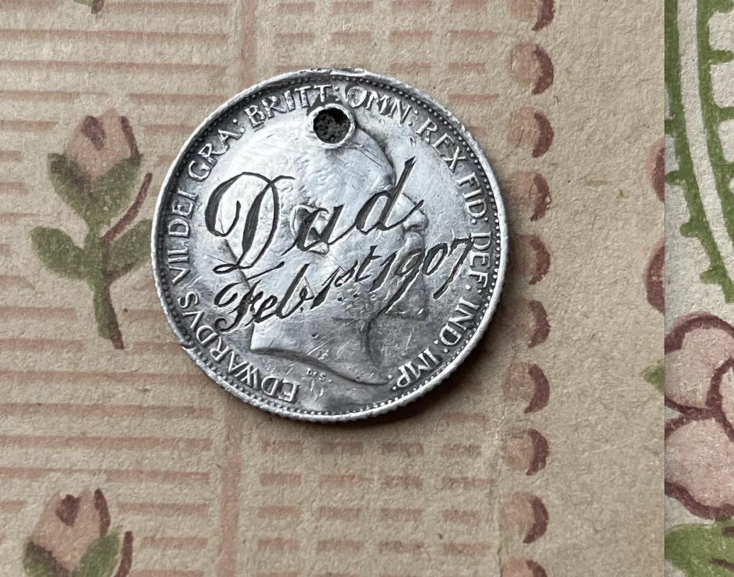 Victorian Dad Feb 1st 1907 Love Token Charm