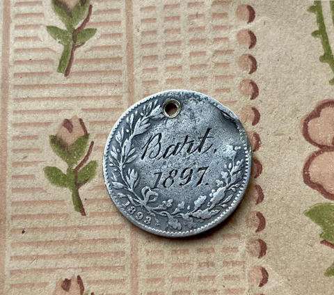 Victorian Bart 1897 Love Token Charm