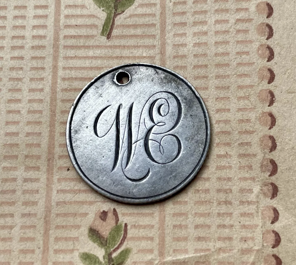 Victorian WE Love Token Charm