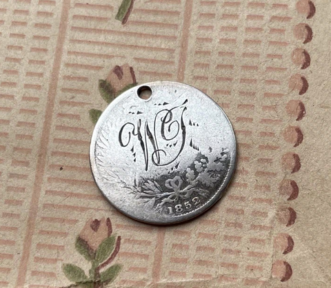 Victorian WJ Love Token Charm