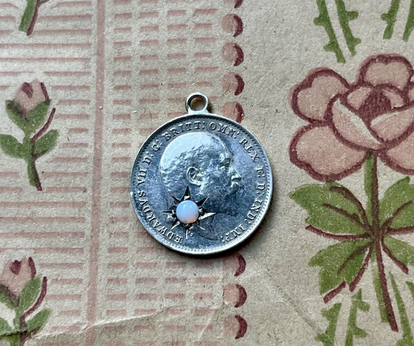 Victorian Opal Inset Love Token Charm