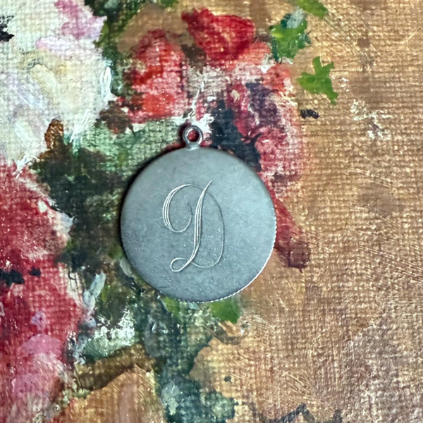 Victorian D Love Token Charm