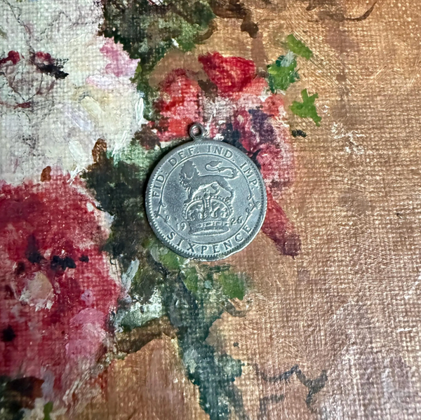 Victorian D Love Token Charm