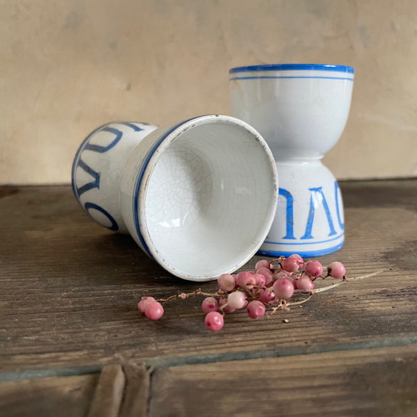 2 Antique Ovum Egg Cup
