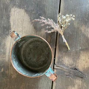 Antique Copper Double Handled Cup