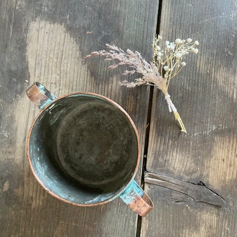 Antique Copper Double Handled Cup