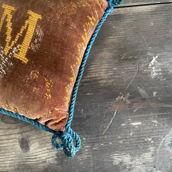Antique Initial M Pillow