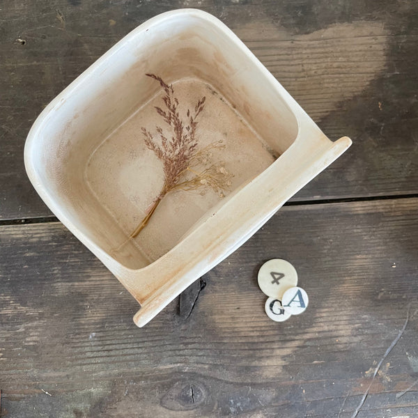 Antique Stained Crazed Farine Drawer