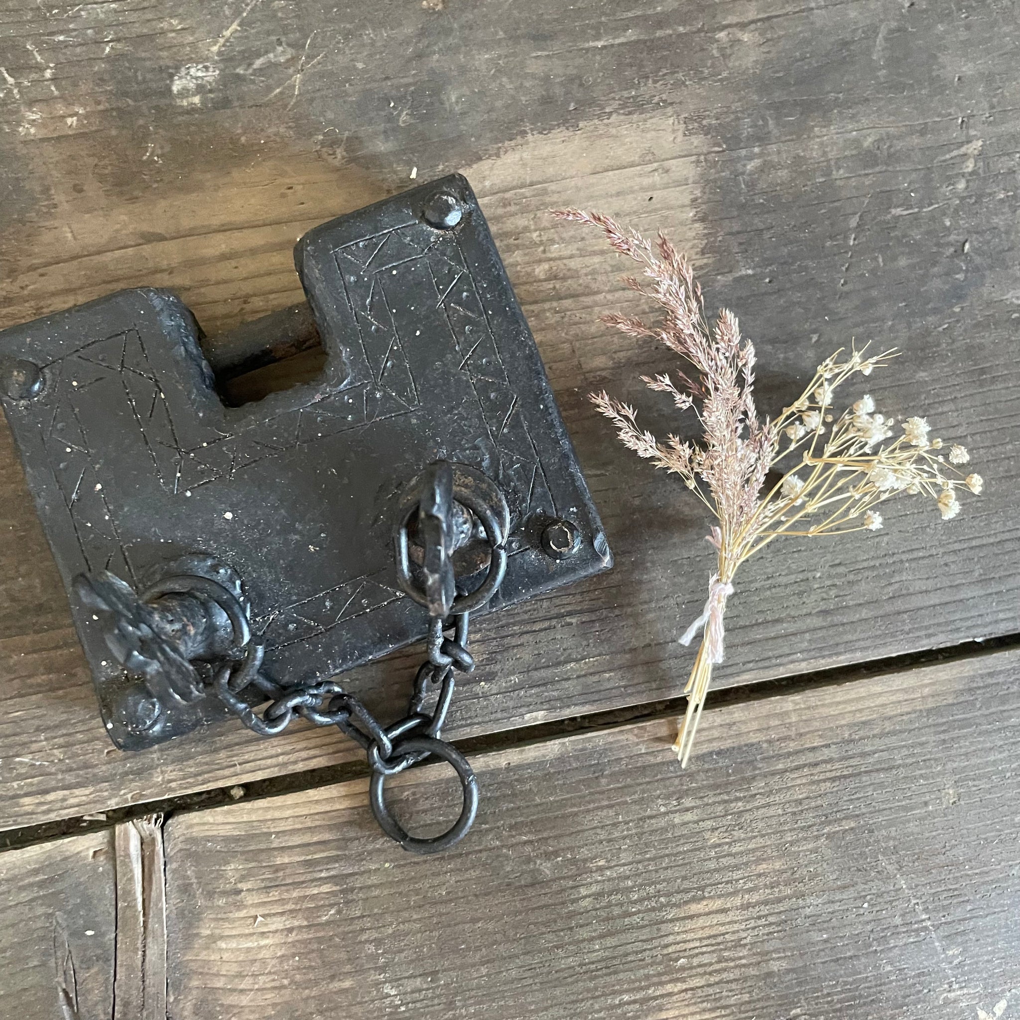 Antique Rare Double Lock