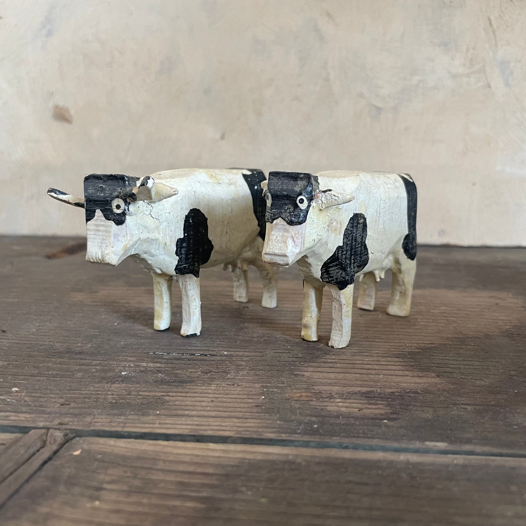 Antique Wooden Cows