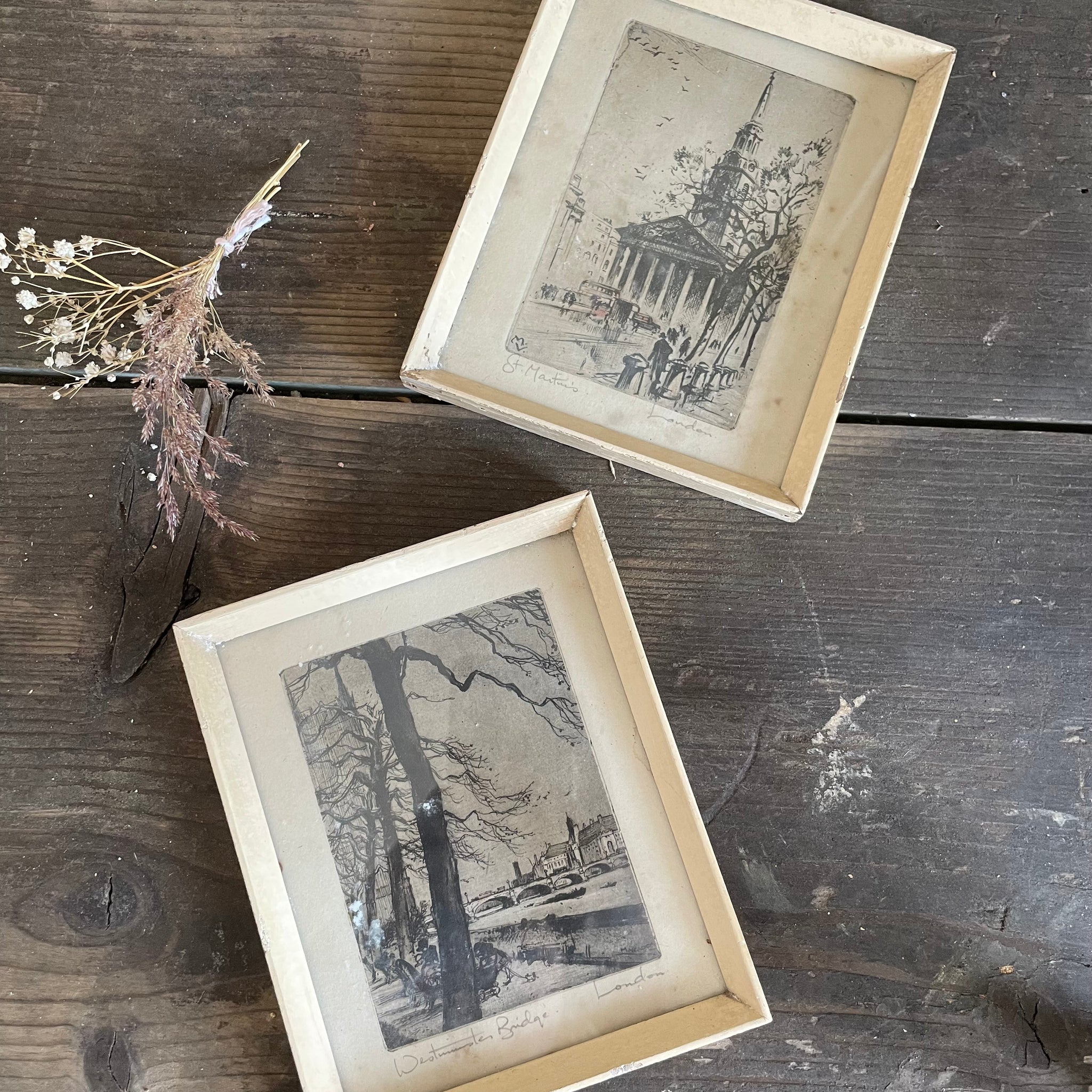 Vintage London Watercolours in Frames