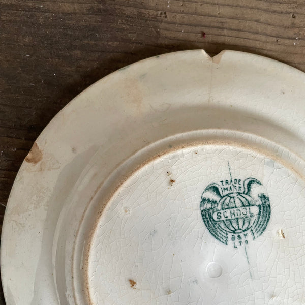 Staffordshire Alphabet & Clock Childs Plate