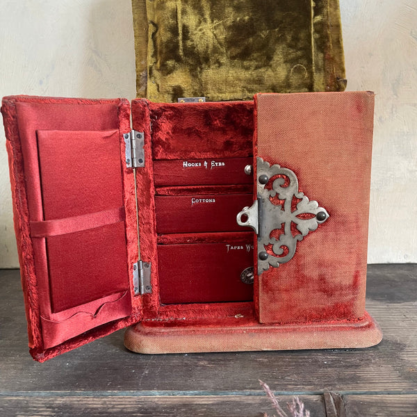 Victorian Velvet Sewing Box
