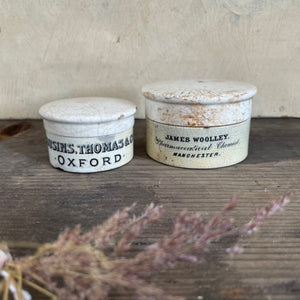 Victorian Chemist Advertising Pots