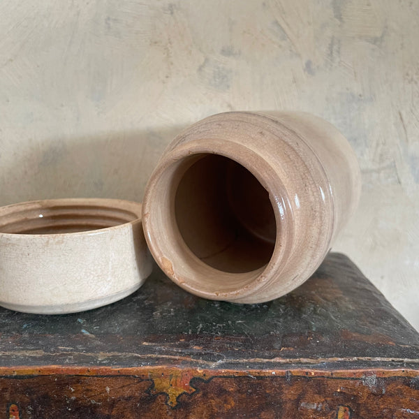 Antique Stained Storage Jar