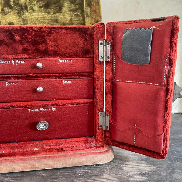 Victorian Velvet Sewing Box