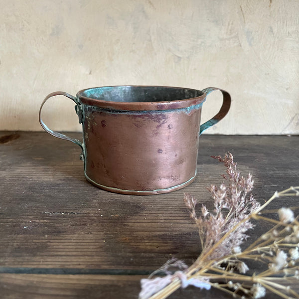 Antique Copper Double Handled Cup