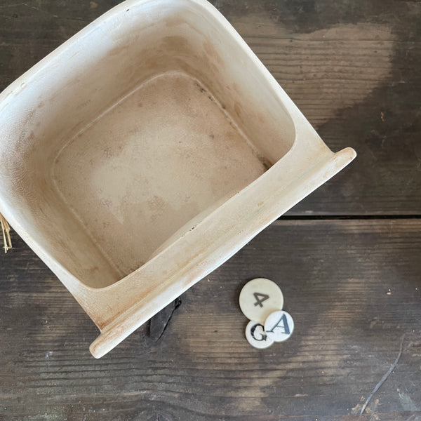 Antique Stained Crazed Farine Drawer