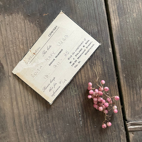 Antique Cemetery Number