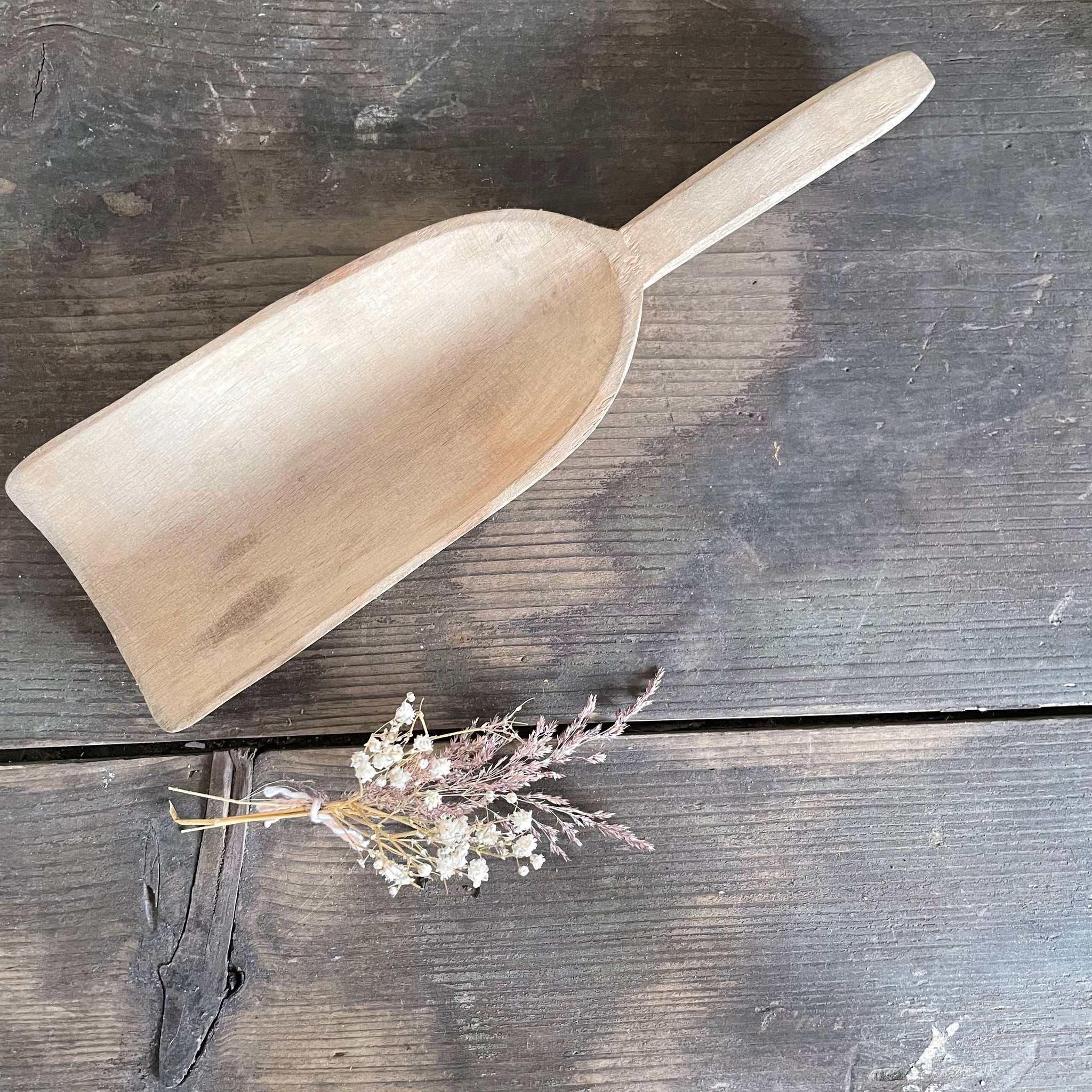 Vintage Wooden Grain Scoop