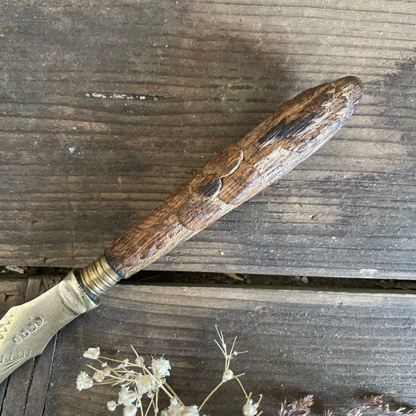 Antique Carved Handle Butter Knife