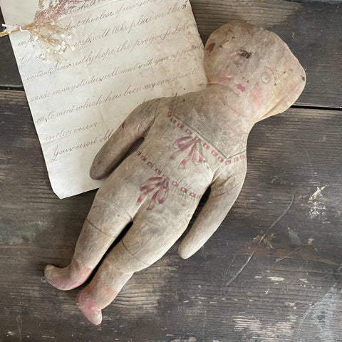 Antique Straw filled Doll