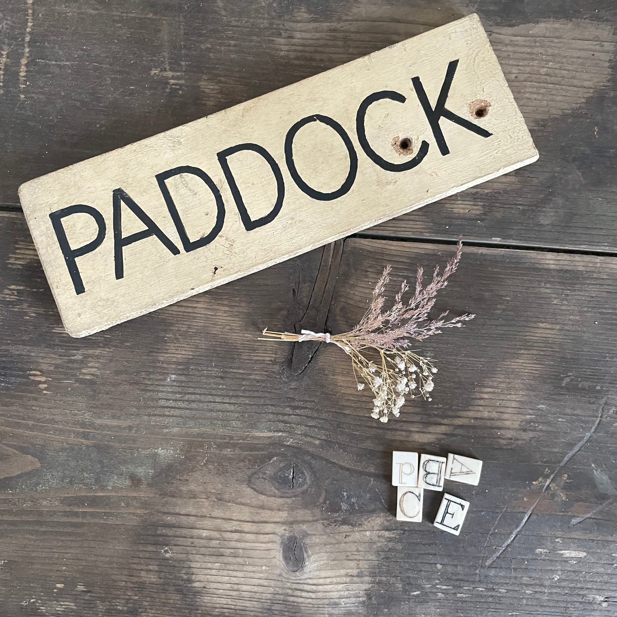 Vintage Paddock Sign