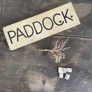 Vintage Paddock Sign
