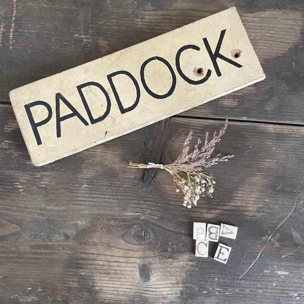 Vintage Paddock Sign