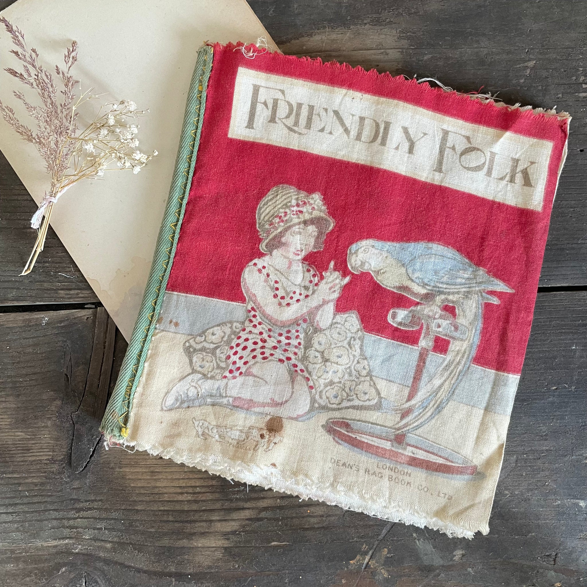 Vintage Fabric Book 'Friendly Folk'